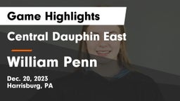 Central Dauphin East  vs William Penn  Game Highlights - Dec. 20, 2023