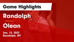 Randolph  vs Olean  Game Highlights - Jan. 12, 2023