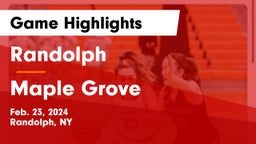 Randolph  vs Maple Grove  Game Highlights - Feb. 23, 2024