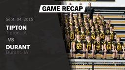 Recap: Tipton  vs. Durant  2015