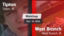Matchup: Tipton  vs. West Branch  2016