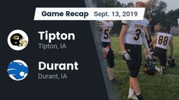 Recap: Tipton  vs. Durant  2019
