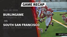 Recap: Burlingame  vs. South San Francisco  2016