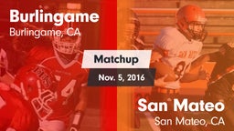 Matchup: Burlingame High vs. San Mateo  2016