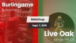 Matchup: Burlingame High vs. Live Oak  2018