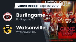 Recap: Burlingame  vs. Watsonville  2019