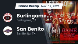 Recap: Burlingame  vs. San Benito  2021
