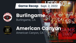Recap: Burlingame  vs. American Canyon  2022