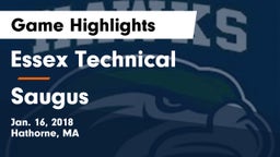 Essex Technical  vs Saugus  Game Highlights - Jan. 16, 2018