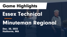 Essex Technical  vs Minuteman Regional Game Highlights - Dec. 20, 2023