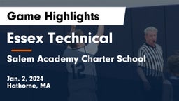 Essex Technical  vs Salem Academy Charter School Game Highlights - Jan. 2, 2024