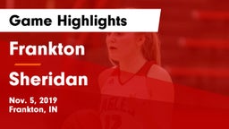 Frankton  vs Sheridan  Game Highlights - Nov. 5, 2019