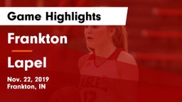 Frankton  vs Lapel  Game Highlights - Nov. 22, 2019