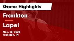 Frankton  vs Lapel  Game Highlights - Nov. 20, 2020