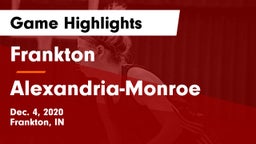 Frankton  vs Alexandria-Monroe  Game Highlights - Dec. 4, 2020