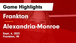 Frankton  vs Alexandria-Monroe  Game Highlights - Sept. 6, 2022
