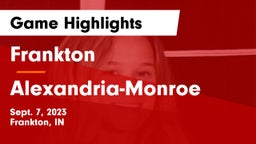 Frankton  vs Alexandria-Monroe  Game Highlights - Sept. 7, 2023