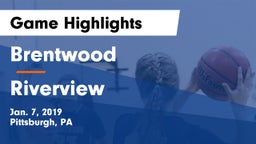 Brentwood  vs Riverview  Game Highlights - Jan. 7, 2019