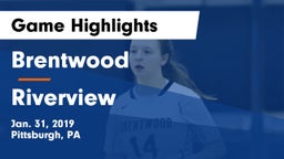 Brentwood  vs Riverview  Game Highlights - Jan. 31, 2019