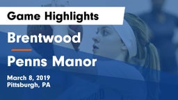 Brentwood  vs Penns Manor  Game Highlights - March 8, 2019