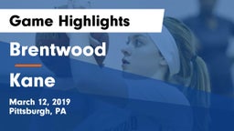 Brentwood  vs Kane  Game Highlights - March 12, 2019