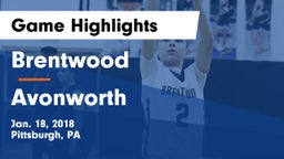 Brentwood  vs Avonworth Game Highlights - Jan. 18, 2018
