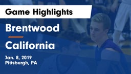 Brentwood  vs California  Game Highlights - Jan. 8, 2019