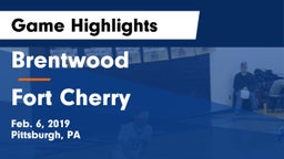 Brentwood  vs Fort Cherry  Game Highlights - Feb. 6, 2019