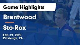Brentwood  vs Sto-Rox Game Highlights - Feb. 21, 2020