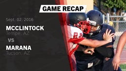 Recap: McClintock  vs. Marana  2016