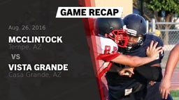 Recap: McClintock  vs. Vista Grande  2016