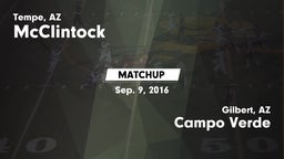 Matchup: McClintock High vs. Campo Verde  2016
