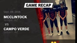 Recap: McClintock  vs. Campo Verde  2016