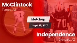 Matchup: McClintock High vs. Independence  2017