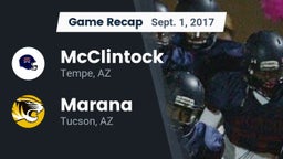 Recap: McClintock  vs. Marana  2017