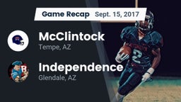 Recap: McClintock  vs. Independence  2017