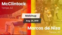 Matchup: McClintock High vs. Marcos de Niza  2018