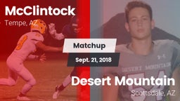 Matchup: McClintock High vs. Desert Mountain  2018