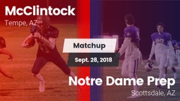 Matchup: McClintock High vs. Notre Dame Prep  2018