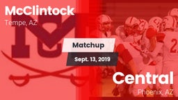 Matchup: McClintock High vs. Central  2019