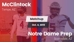 Matchup: McClintock High vs. Notre Dame Prep  2019