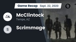 Recap: McClintock  vs. Scrimmage 2020