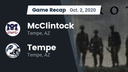 Recap: McClintock  vs. Tempe  2020