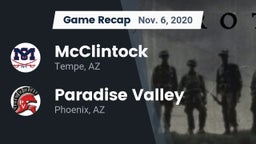 Recap: McClintock  vs. Paradise Valley  2020
