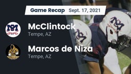 Recap: McClintock  vs. Marcos de Niza  2021