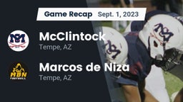 Recap: McClintock  vs. Marcos de Niza  2023