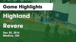 Highland  vs Revere  Game Highlights - Dec 03, 2016