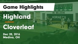 Highland  vs Cloverleaf  Game Highlights - Dec 20, 2016