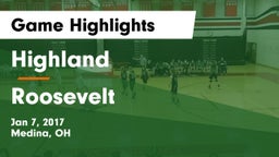Highland  vs Roosevelt  Game Highlights - Jan 7, 2017