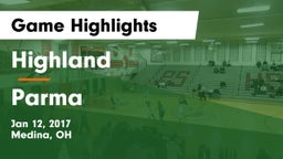 Highland  vs Parma  Game Highlights - Jan 12, 2017